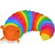 thumbnail image 1 of Juguete Fidget Slug, babosa de descompresión flexible para relajarse, juguete antiestrés de babosa articulado amigable, juguete sensorial de mano para adultos (arco iris de 7,5 pulgadas), 1 of 5