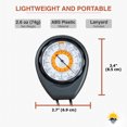 thumbnail image 4 of Sun Company Altimeter 203 - Battery-Free Altimeter and Barometer | Weather-Trend Indicator with Rugged ABS Case and Lanyard | Reads Altitude from 0 to 15,000 Feet, 4 of 5