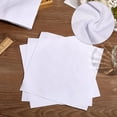 thumbnail image 4 of White 10Pcs White Cotton Embroidery Fabric Natural Pre Cut Plain Poly Broadcloth Dress Materials Cloth Squares for Handmade Needlework Garment DIY Crafting Decoration Accessories, 4 of 6