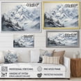 thumbnail image 4 of Designart "Minimalism Winter Mountains Summit painting I" Landscapes Floater Framed Canvas Print, 4 of 7