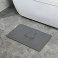 thumbnail image 4 of J&V TEXTILES Stone Bath Mat Diatomaceous Earth Shower Mat Non-Slip Super Absorbent Diatomite Stone Mats for Bathroom Floor Quick-Drying Easy to Clean 24''15'' Grey Dove Grey, 4 of 9