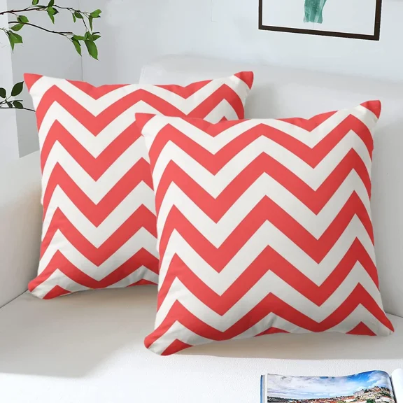 18"Outdoor Decor Throw Pillow Covers Square Pillowcases Wave Pattern Shell 2Pack