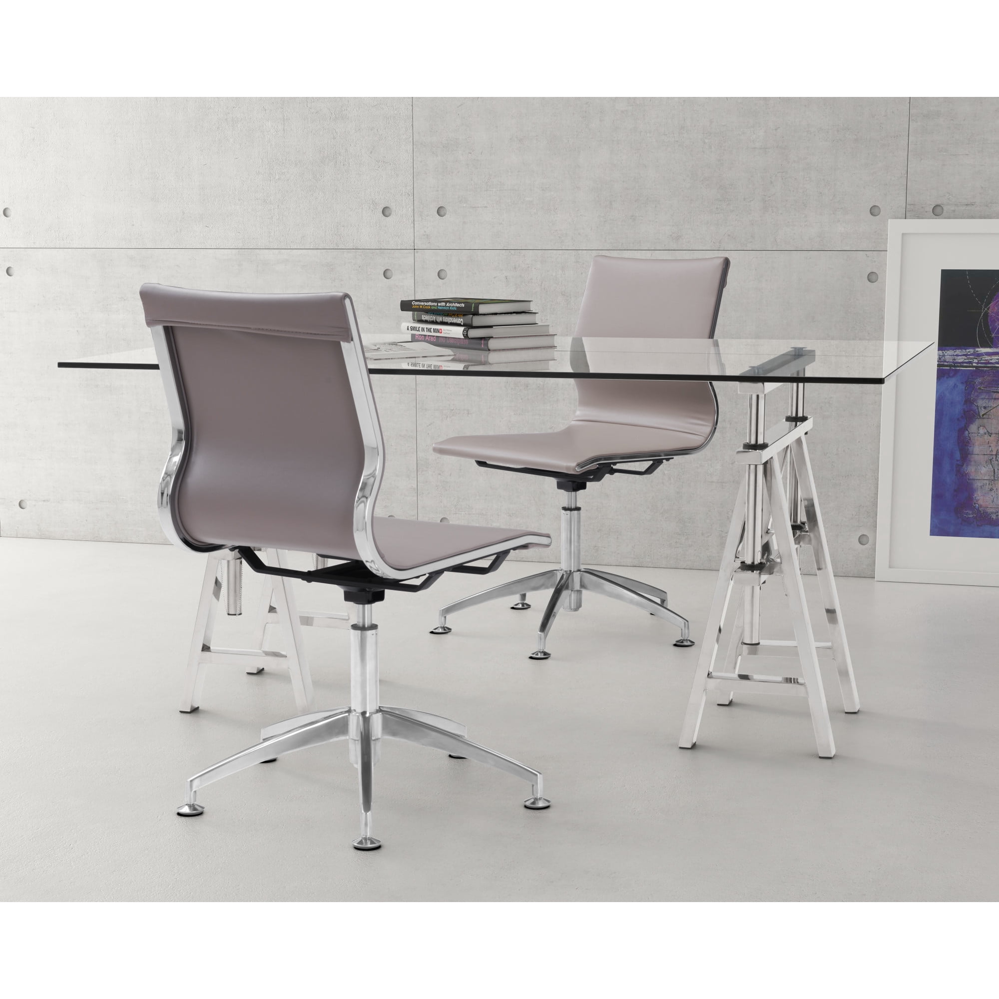 glider conference chair taupe office product