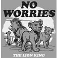thumbnail image 2 of Boy's Lion King No Worries Cartoon  Pull Over Hoodie Athletic Heather X Large, 2 of 4
