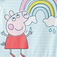 thumbnail image 5 of Peppa Pig Girls Outfit Set Rainbow Graphic Ruffle Dress and Bike Shorts Legging 2 Piece Summer Set Sizes 5-6Y, 5 of 10