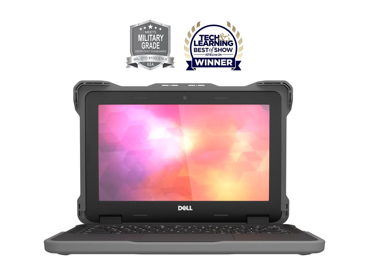 MAXCases Extreme Shell-F Slide Case for Dell 3100/3110 Chromebook Clamshell [Gray/Clear] (dl-esf-3110-gry)