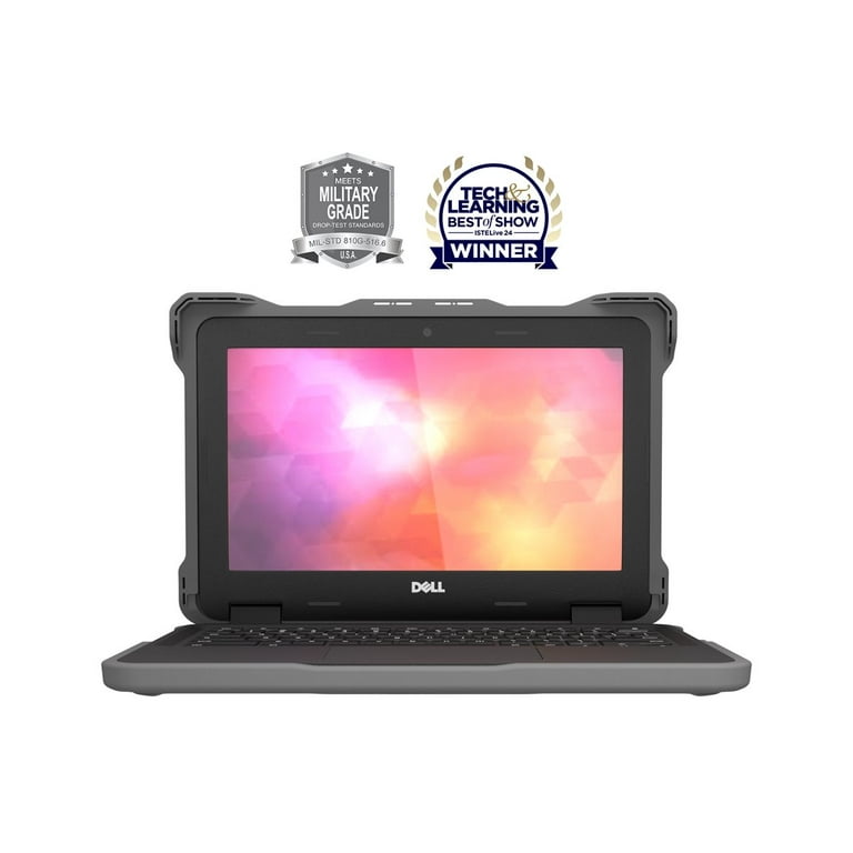 MAXCases Chromebook Cases 11.6 11.6 inches deal for schools dirt resistant shock absorption Dell 3100 Dell 3110 Custom Color gray clear