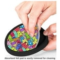 thumbnail image 3 of Silicone Non-Slip Drink Coasters with Removable Printed Absorbent Felt Pad - Set of 4 - Colorful Cat Toss, 3 of 3