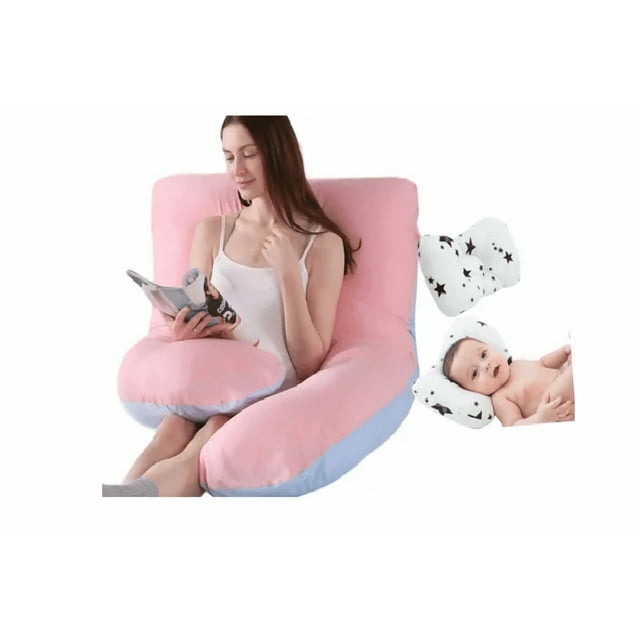 Almohada Xtellar rosa Para Embarazo Y Lactancia Jumbo + Regalo Microgel