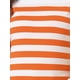 thumbnail image 5 of BLUSA CHIC PARA MUJER INSPIRE A RAYAS CON BLOQUE DE COLOR DE MANGA LARGA T-SHIRT CASUAL XS BLANCA NARANJA, 5 of 6