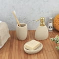 thumbnail image 5 of Evideco French Home Goods Sea Sponge Off-White Tumbler Only Chic Mid-century Modern Polyresin Bathroom Tumblers, 5 of 8