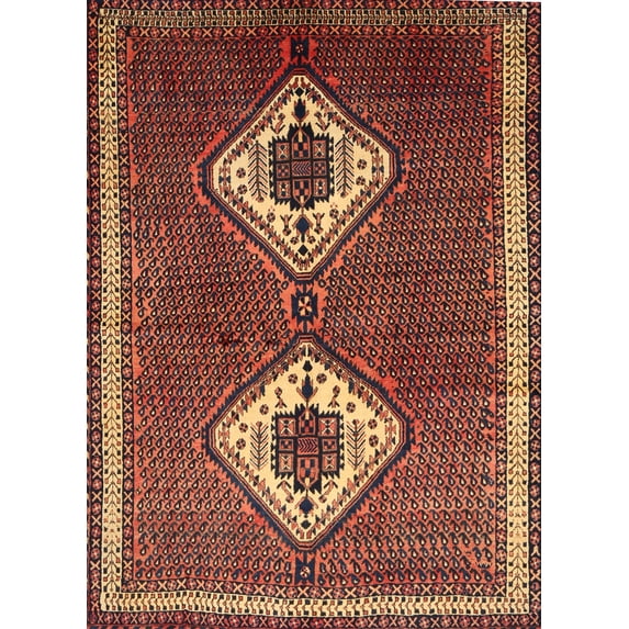 Ahgly Company Machine Washable Indoor Rectangle Traditional Bronze Brown Area Rugs, 2' x 4'