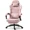 Pink, variant on GOOSEA Fabric Gaming Chair with Pocket Spring Cushion, Breathable Computer Chair with Massage Lumbar Support and Footrest, High Back Office Chair for Adults, 300lbs, Grey