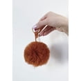 thumbnail image 4 of Refillable Fluffy Large Pom Pom Keychain Hand Sanitizer Holder - Clips on Backpack or Purse (Rust), 4 of 4