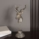 thumbnail image 1 of Adorno de Navidad con alce – Figurita de resina blanco dorado negro con pañuelo rojo rosa, acabado mate elegante, decoración para la mesa de fiesta en casa de 12,4", centro de mesa festivo, regalo, 1 of 6