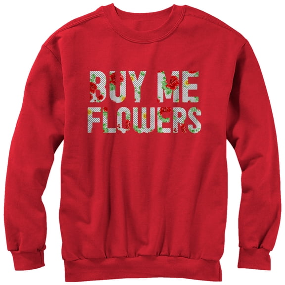 Men's Lost Gods Buy Me Flowers  Sweatshirt Red X Large