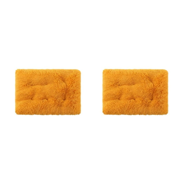 Maytalsory Soft And Comfortable Dog Bed Pets Sweet Dreams Easy To Clean Dog Cage Bed gold XS 2Set