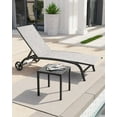 thumbnail image 2 of Aluminum Outdoor Side Table, Pool Lounge Chair Side Table, Weather Resistant Small Square Coffee End Table for Patio, Yard, Garden, Porch, Deck, Indoor, Outdoor, 2 of 8