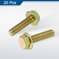 thumbnail image 3 of Uxcell 20pcs M8-1.25 x 30mm Flange Hex Head Bolt Fully Thread Metric DIN 6921 Carbon Steel Zinc Plated Flanged Hexagon Screws, Colorful, 3 of 6