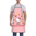 thumbnail image 4 of Hello Kitty Adjustable Bib Aprons, Waterdrop Resistant Apron with 2 Pockets for Kitchen Cooking Restaurant BBQ Painting Crafting, 4 of 7