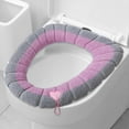 thumbnail image 6 of Toilet Seat Riser Elongated Household Toilet Seat Thickened With Handle Winter Toilet Ring Washable Sets Wear Knitted Toilet Seat, 6 of 7