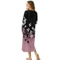 thumbnail image 5 of Psesaysky Christmas Dinosaur Snowman Print Nightgowns for Women Button Down Soft House Dress Warm Long Sleeve Night Gowns Comfy Sleepwear Winter Loungewear, 4XL, 5 of 7