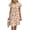 Khaki Flowers, variant on Summer Dresses for Women Mini Dresses 2026 Sundresses Spring Casual Western Crewneck Ruffle Short Sleeve Beach Vacation Clothes