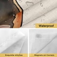thumbnail image 4 of Easter Bunny No Hooks Shower Curtain with Snap-in Liner Rabbit Colorful Eggs Retro Linen Shower Curtains for Bathroom, Waterproof, Easy Install, Washable 72"x96", 4 of 9