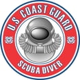 thumbnail image 1 of 3.8 Inch U.S. Coast Guard Scuba Diver Badge Decal, 1 of 1