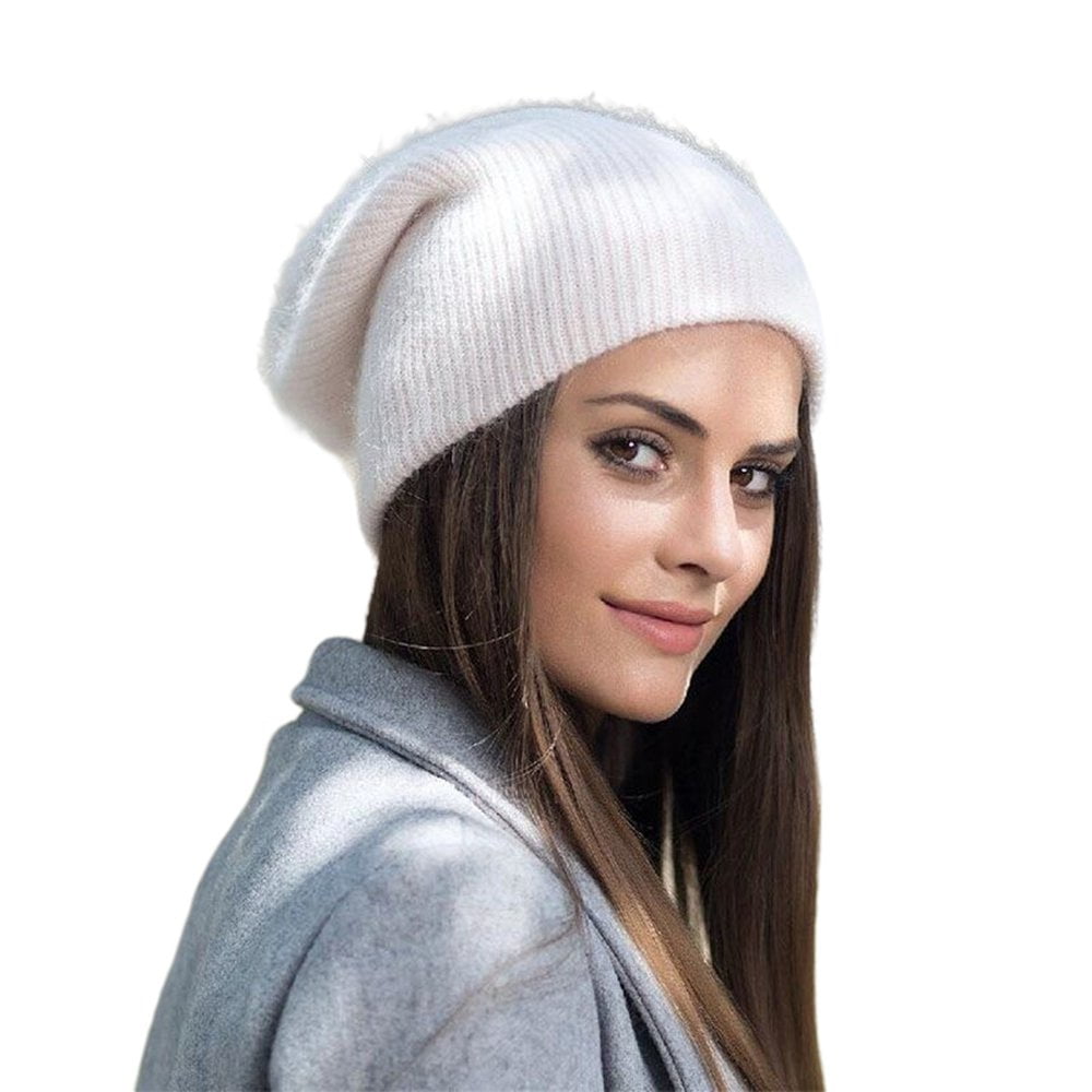 Gome-z Soft winter fashion hat blended knitted female hat Women Skullies Beanies outdoor leisure warm hat fashion ladies Gray White Gome-z Soft winter fashion hat blended knitted female hat Women Skullies Beanies outdoor leisure warm hat fashion ladies Gray White