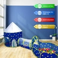 thumbnail image 2 of Bolígrafo Play Tent PigPigPen para niños con piscina de bolas y túnel para gatear, 3 unidades, 2 of 7