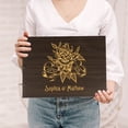 thumbnail image 1 of Darling Souvenir Personalized Engraved Laser Cut Wedding Guest Book Wooden Cover Sign-in Book Registry Guestbook Scrapbook-QU, 1 of 7