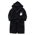 thumbnail image 3 of Bath Robes Navy Clothes Girls Long Sleeve Fuzzy Robe Boys Pajamas Size 5-6 Years, 3 of 3