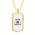 thumbnail image 2 of Collier de Chat Sibérien Fille en Acier Inoxydable Ou 18k or Chien Tag 24" Chaîne, 2 of 8