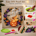thumbnail image 6 of Halloween Diamond Art Kit, Light Up Pumpkin & Ghost Design, 5D Diamond Painting for Adults & Kids, Spooky Halloween Home Wall Decor & Party Decoration 1 Pack, 6 of 8