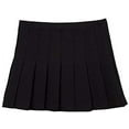 thumbnail image 3 of Fashion Latitude Women's Girls Junior's Tennis Sport Skater School Solid Plaided Mini A Line SUniform Skirt with Short Inside (Black, S), 3 of 5