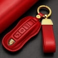 thumbnail image 3 of Car Key Fob Cover Case Protector Panamera 911 718 Macan Fits '23 Cayenne Porsche Key Cover: Genuine Leather, 3 of 6