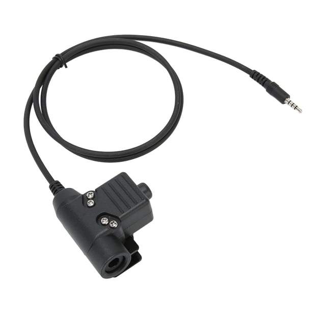 Adaptador PTT NikouMX Cable de auriculares para radio Walkie talkie Conector de Walkie talkie PTT