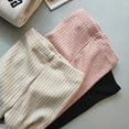 thumbnail image 4 of KAUOD Girls Thick Thermal Leggings Cable Ribbed Ankle Winter Tights Pants Kids Toddler Stretchy Warm Opaque Pantyhose, 4 of 7