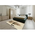 thumbnail image 5 of Ahgly Company Machine Washable Indoor Square Transitional Vanilla Gold Area Rugs, 6' Square, 5 of 7