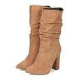 thumbnail image 5 of New Women Faux Suede Pointy Toe Slouchy Block Heel Boot - 18030 By Cape Robbin, 5 of 6
