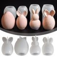 thumbnail image 2 of Easter Egg Bny Sile Candle Mold DIY Handmade Ear Resin Plaster Rabbit, 2 of 8