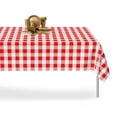 thumbnail image 6 of Red Gingham Checkered 12 Pack Premium Disposable Plastic Picnic Tablecloth 54 Inch. x 108 Inch. Rectangle Table Cover By Grandipity, 6 of 7