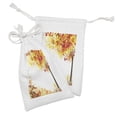thumbnail image 2 of Autumn Fabric Pouch Set of 2, Creative Fall Season Botanical Composition with Trees Leaves and Dots, Small Drawstring Bag for Toiletries Masks and Favors, 9" x 6", Multicolor, by Ambesonne, 2 of 2