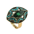 thumbnail image 2 of Cheers Opening Adjustable Women Ring Alloy Oval Rhinestone Exaggerated Ring Jewelry Accessory, 2 of 2