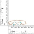 thumbnail image 6 of AFFY Heart & Round Shape Simulated Aquamarine Infinity Heart Chain Bracelets In 14k Rose Gold Over Sterling Silver -8.5", 6 of 7