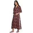 thumbnail image 2 of Moomaya Robe Maxi Kaftan de Maternité Longue pour Femmes à Manches Kimono Boutonnée, 2 of 5