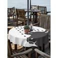thumbnail image 2 of Outdoor Tablecloth with Umbrella Hole for Patio/Picnic/Party/Camping, Cows Showering Waterproof Table Cloth Round Cover Washable, Modern Abstract Art Funny Animals (Dia 54"), 2 of 8