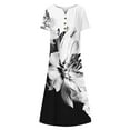 thumbnail image 4 of Drses Summer Dresses for Women 2024 Fashion Women Casual Sexy Round Neck Printing Summer Short Sleeve Pockets Dress Women's Casual Dresses, 4 of 5