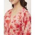 thumbnail image 5 of Moomaya Printed Long Dress For Women, V-Neck Short Sleeve Sheer Coverup Maxi Dresses, 5 of 8
